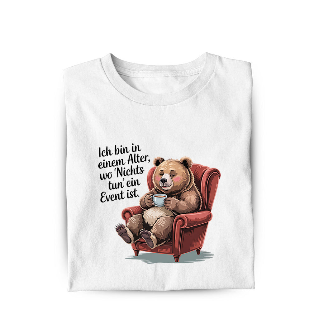 Lustiges Bio T-Shirt mit Spruch Nichts tun, Vorderansicht