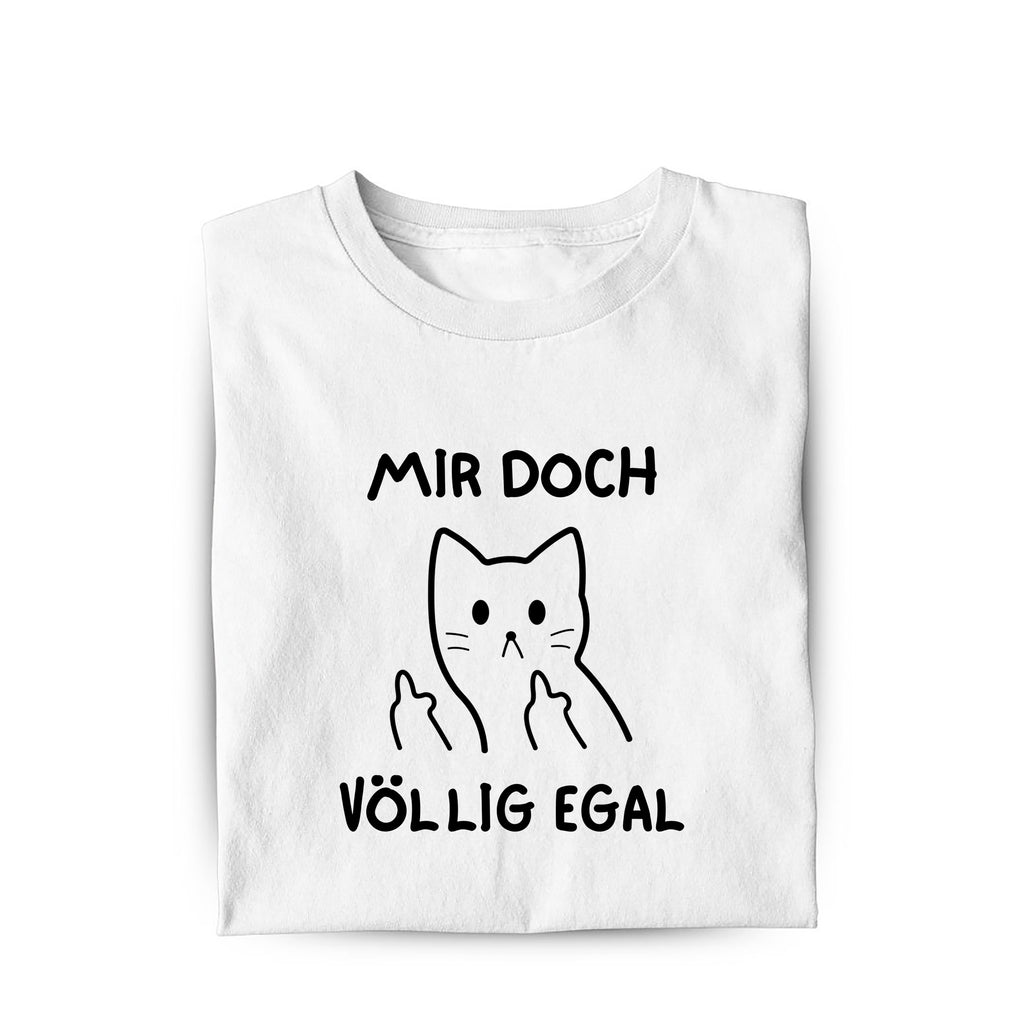 Lustiges T-Shirt mit Spruch Völlig egal, Vorderansicht