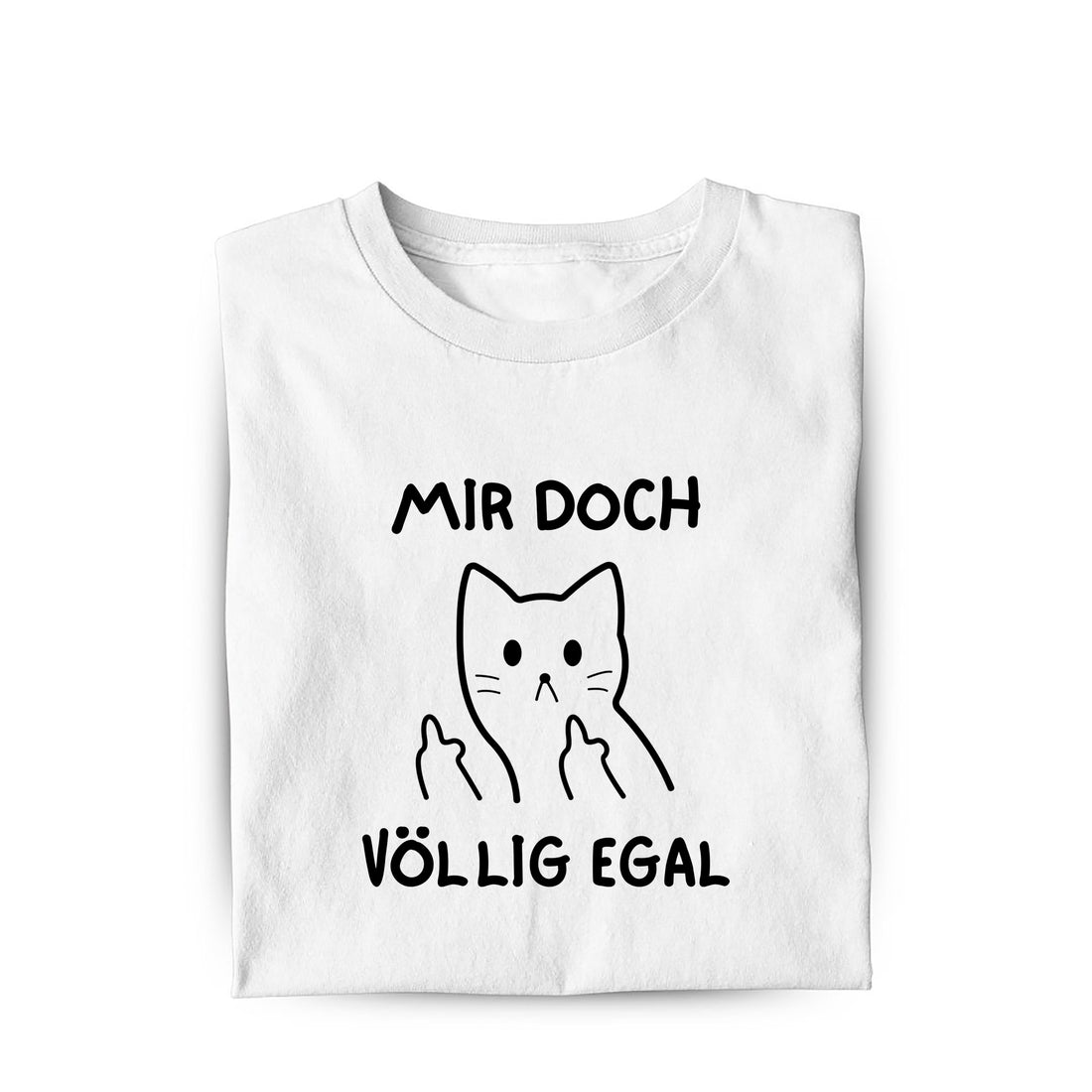Lustiges T-Shirt mit Spruch Völlig egal, Vorderansicht