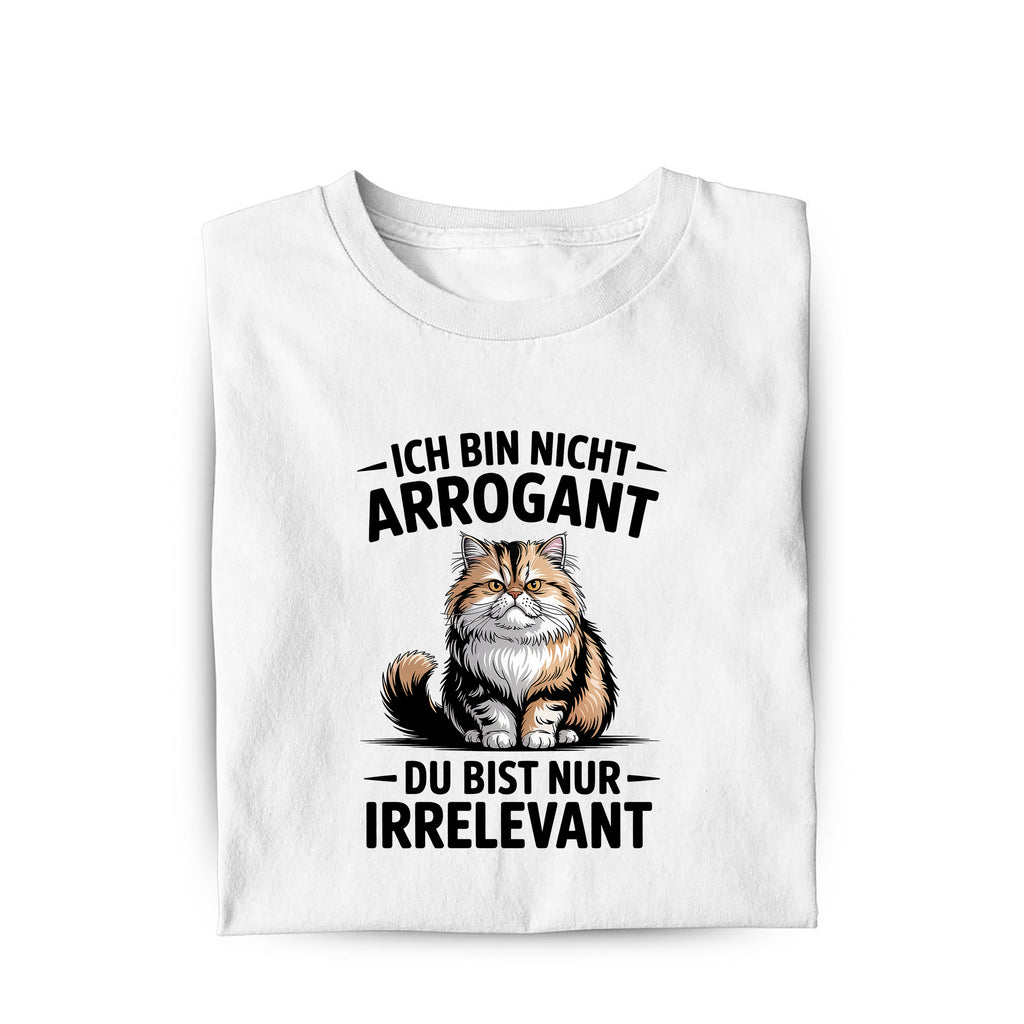 Lustiges T-Shirt mit Spruch Arrogant, Vorderansicht