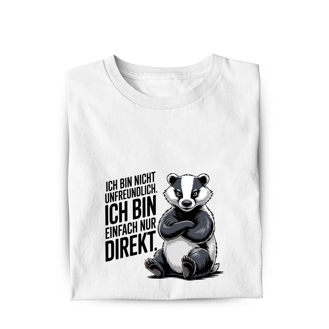 Lustiges Bio T-Shirt mit Spruch Ich Bin Nicht Unfreundlich, Vorderansicht