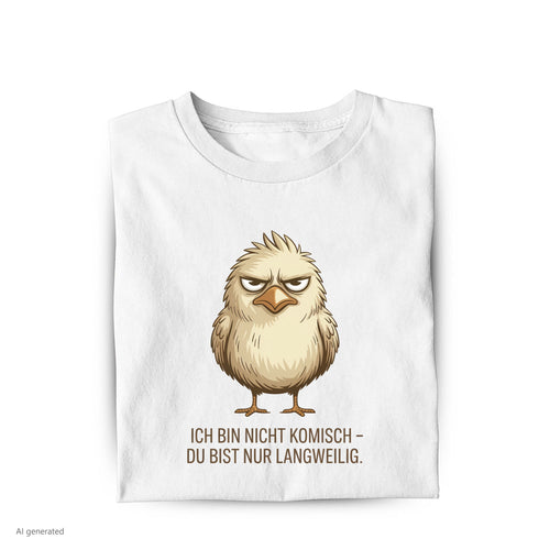 Lustiges T-Shirt mit Spruch Du bist Nur Langweilig, Vorderansicht