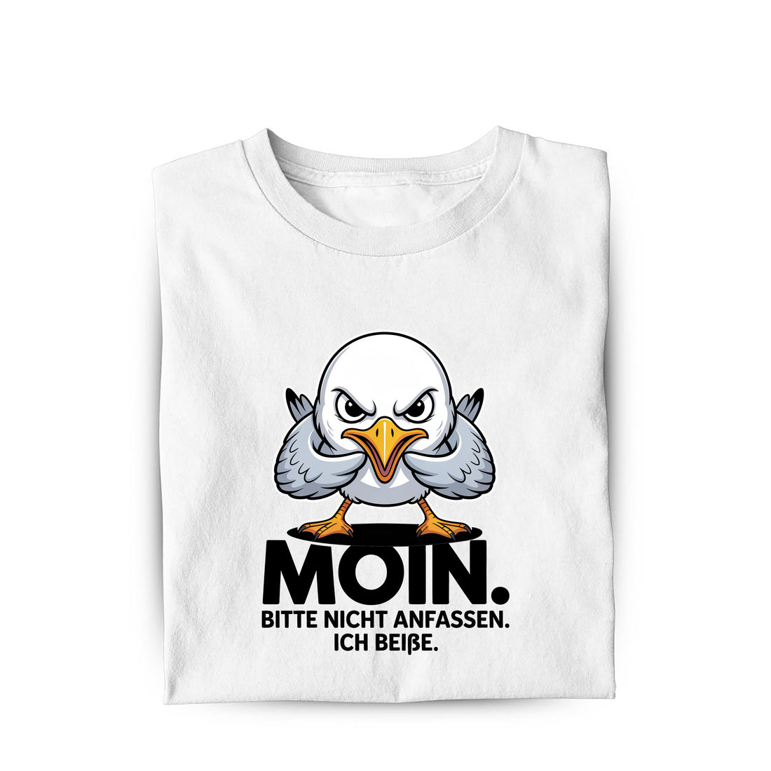 Lustiges T-Shirt mit Spruch Moin Bitte Nicht, Vorderansicht