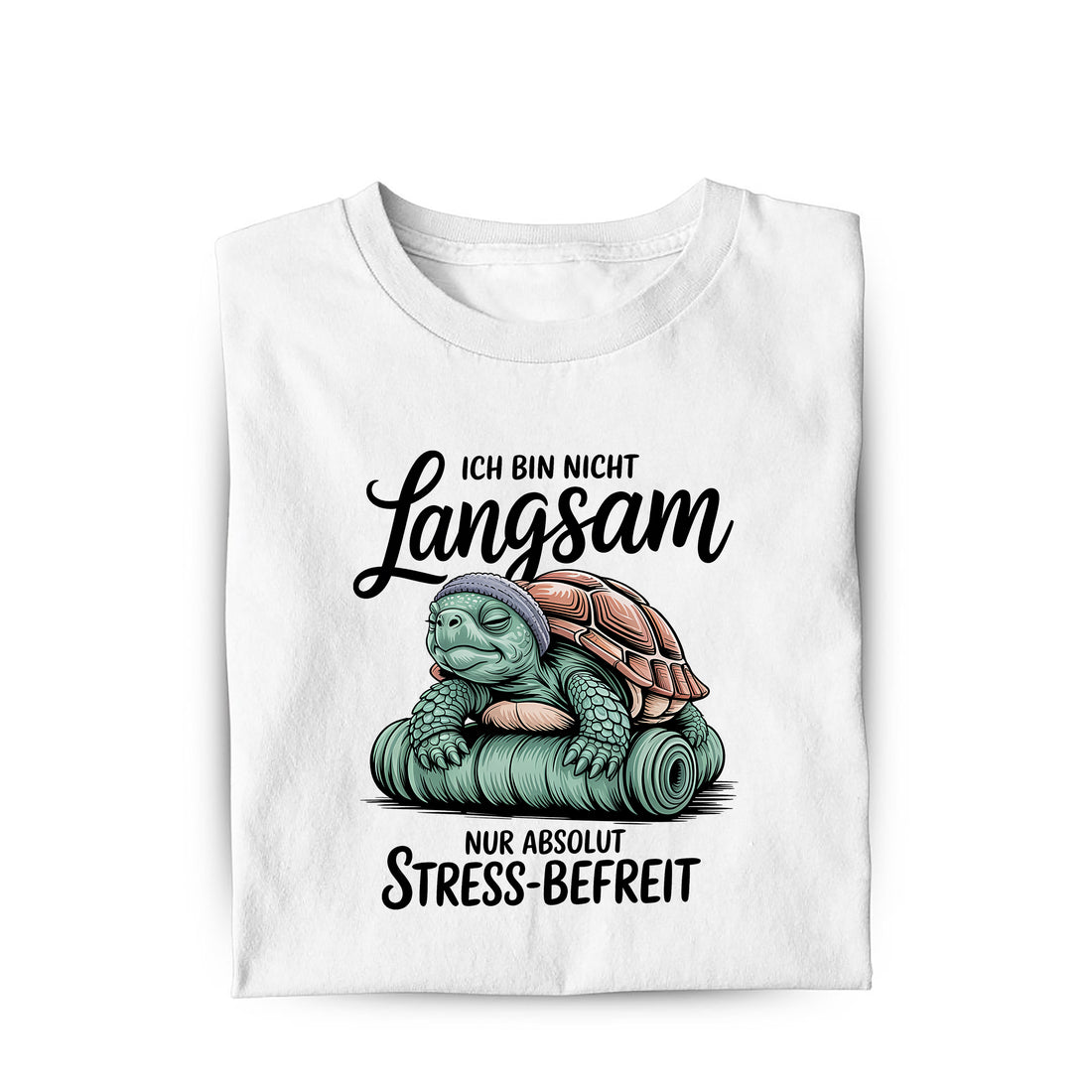 Lustiges T-Shirt mit Spruch Stressbefreit, Vorderansicht