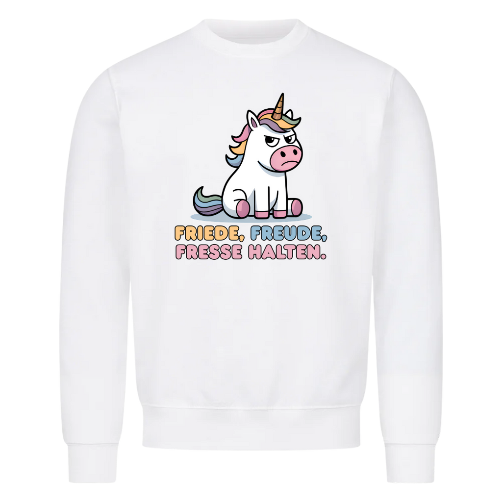 Sweatshirt Friede Freude Fresse Halten, getragen