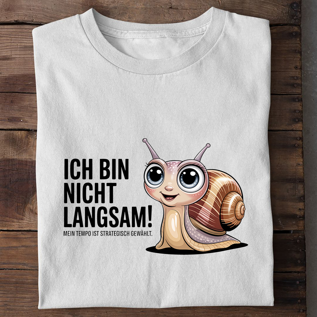 T-Shirt Ich bin nicht langsam, Detailansicht