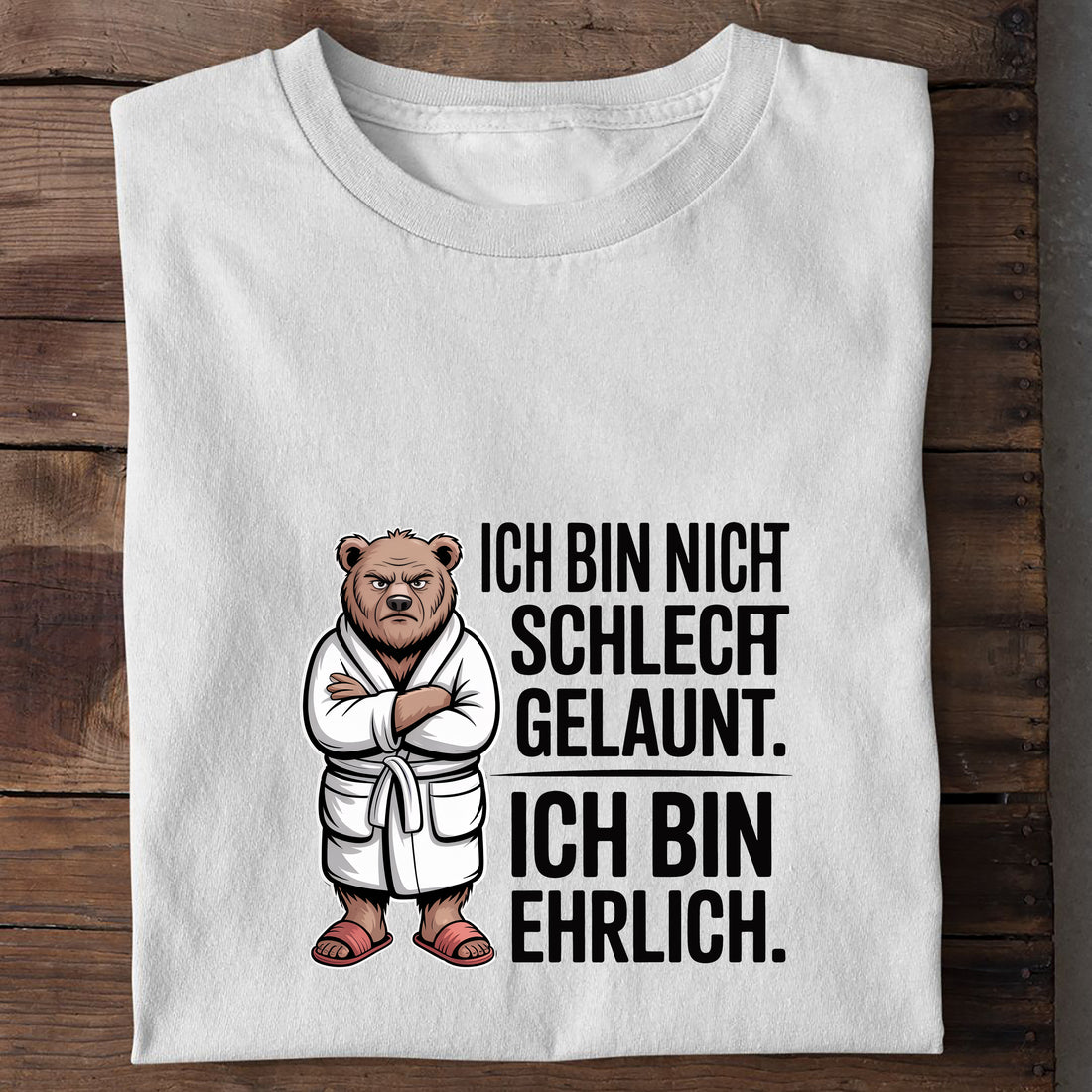 T-Shirt Ich bin ehrlich, Detailansicht