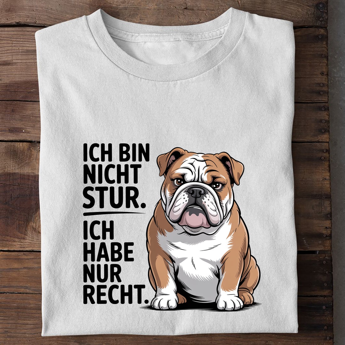 T-Shirt Ich Bin Nicht Stur, Detailansicht