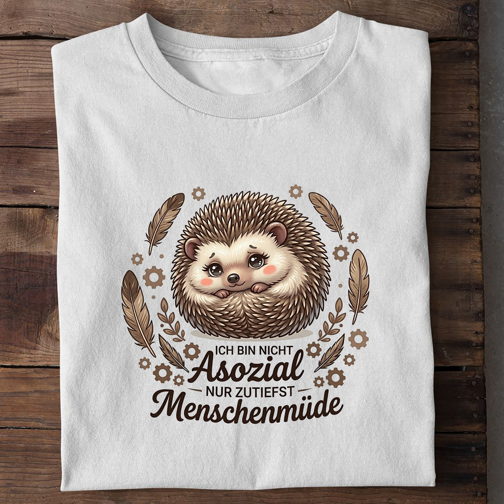 T-Shirt Menschenmüde, getragen