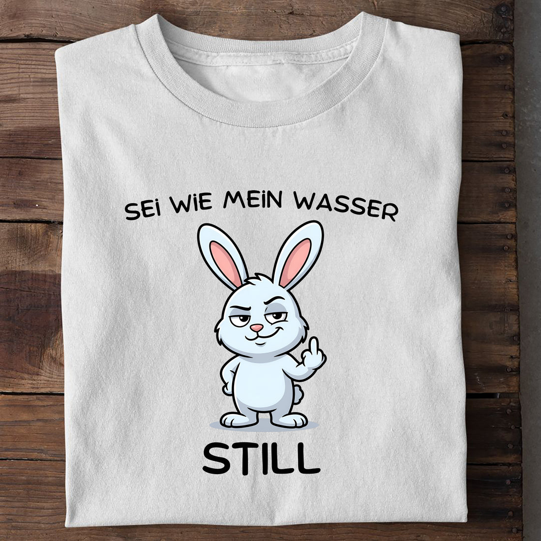 T-Shirt Sei wie mein Wasser, Detailansicht