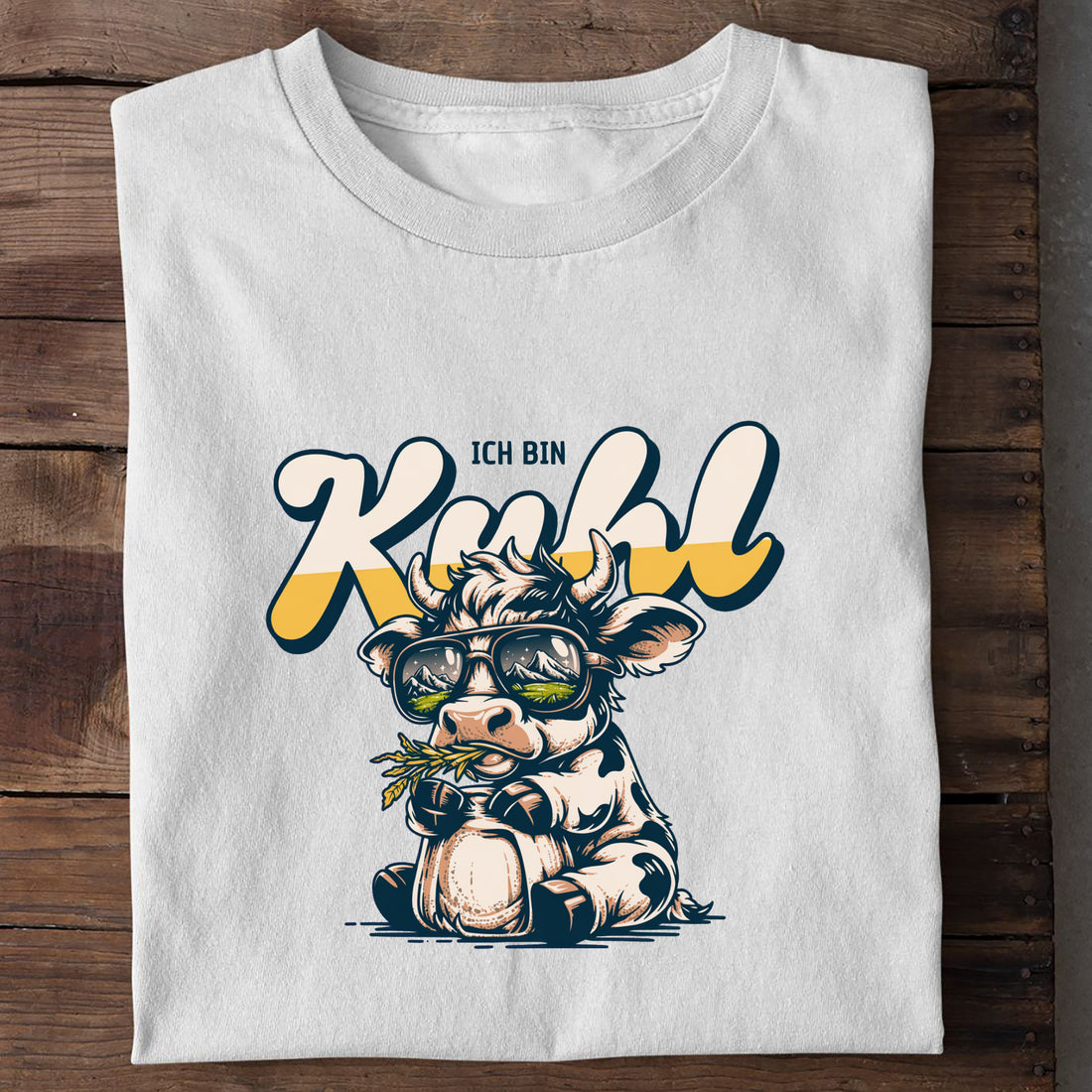 T-Shirt Ich bin kuhl, Detailansicht