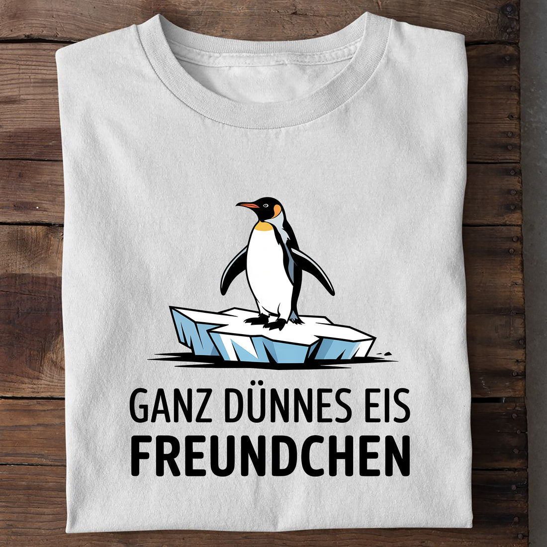 Bio T-Shirt Dünnes Eis Freundchen, Detailansicht