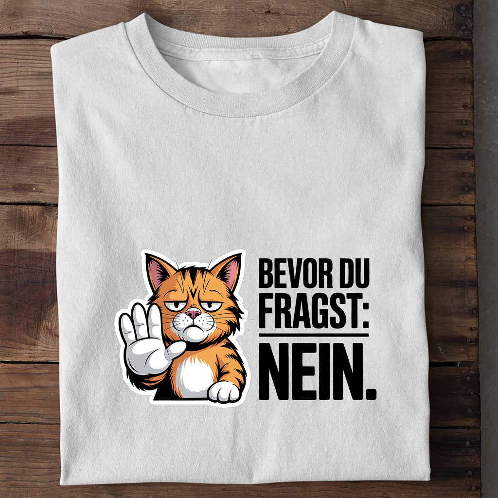 T-Shirt Nein Katze, Detailansicht