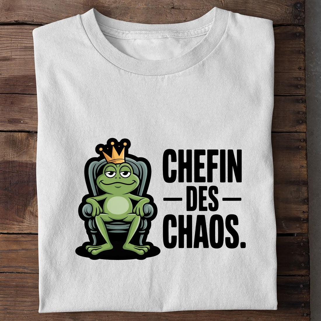 T-Shirt Chefin des Chaos, Detailansicht