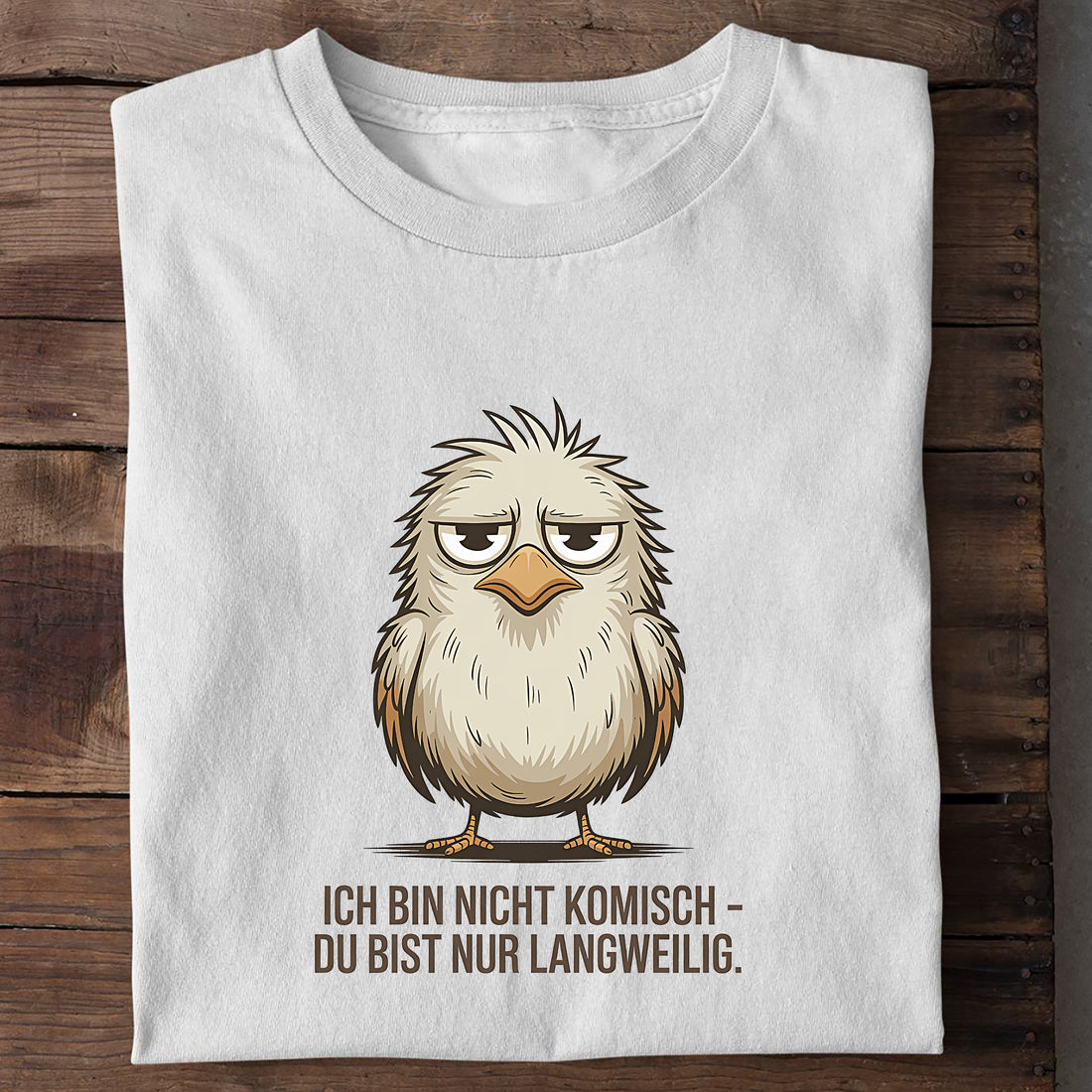 T-Shirt Ich bin nicht komisch, Detailansicht