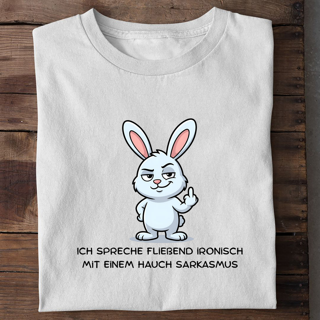 T-Shirt Ironisch mit einem Hauch Sarkasmus, Detailansicht