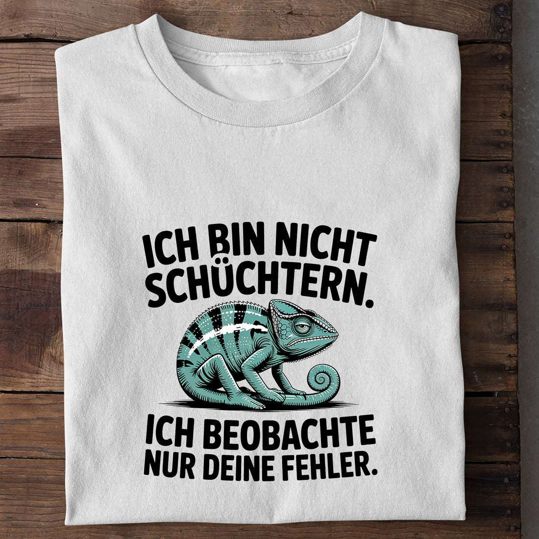 T-Shirt Nicht schüchtern, Detailansicht