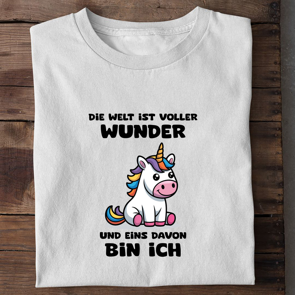T-Shirt Die Welt ist voller Wunder, Detailansicht