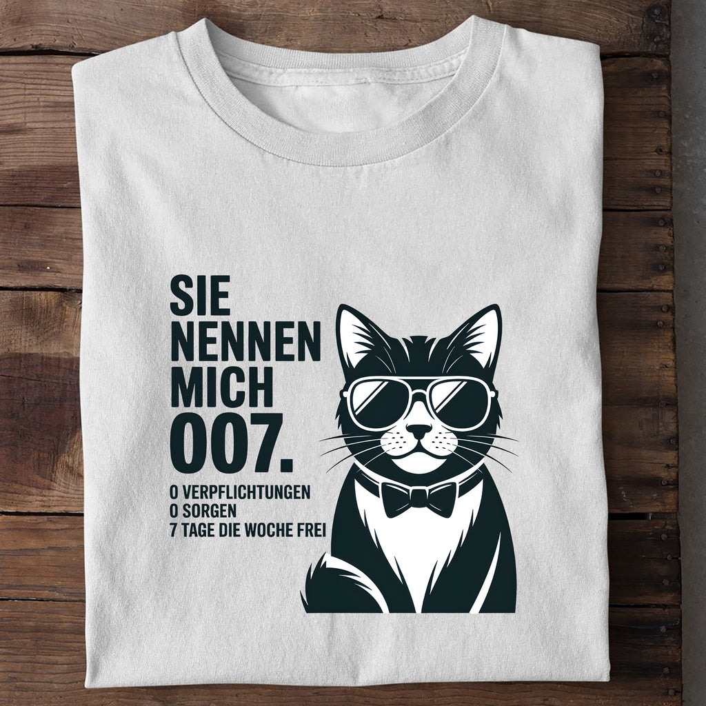 T-Shirt Sie nennen mich 007, Detailansicht