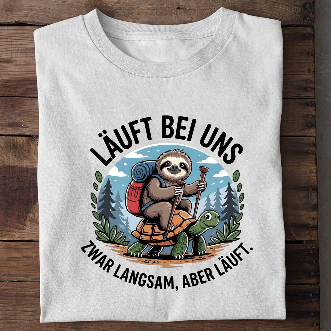 Bio T-Shirt Läuft bei Uns, Detailansicht