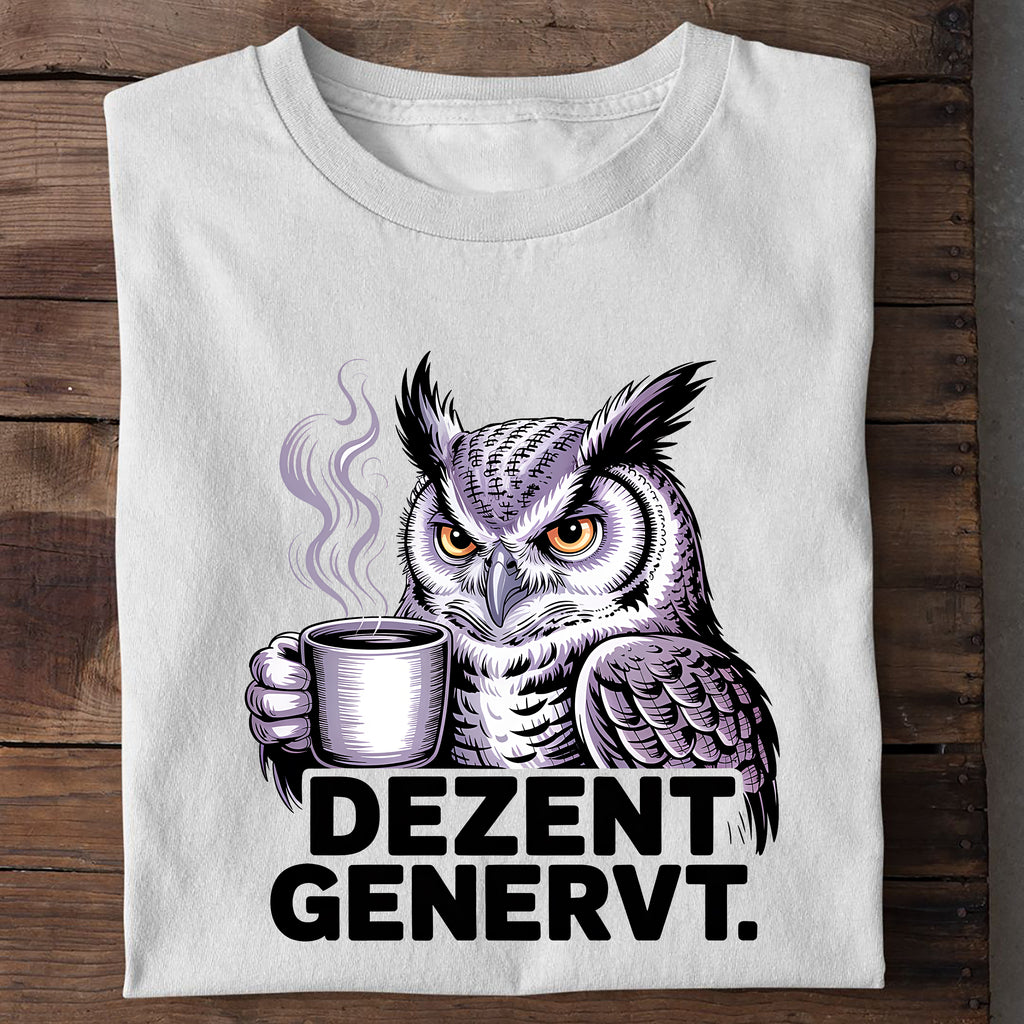 Bio T-Shirt Dezent Genervt, getragen