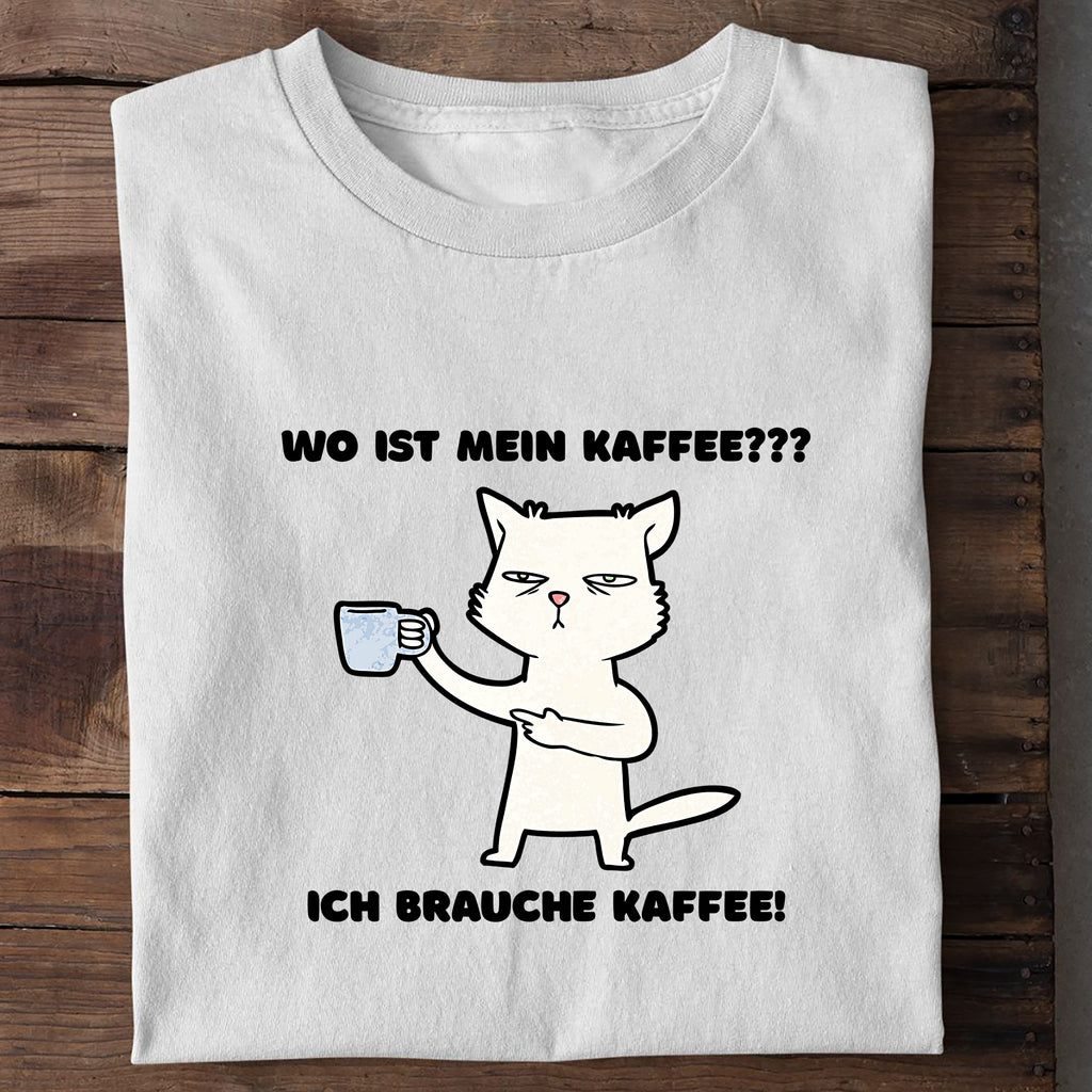 T-Shirt Ich brauche Kaffee, Motivansicht