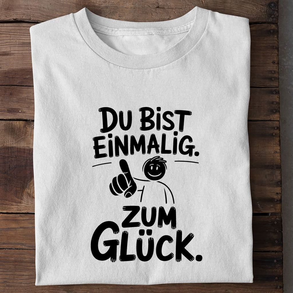 T-Shirt Du bist einmalig, Detailansicht