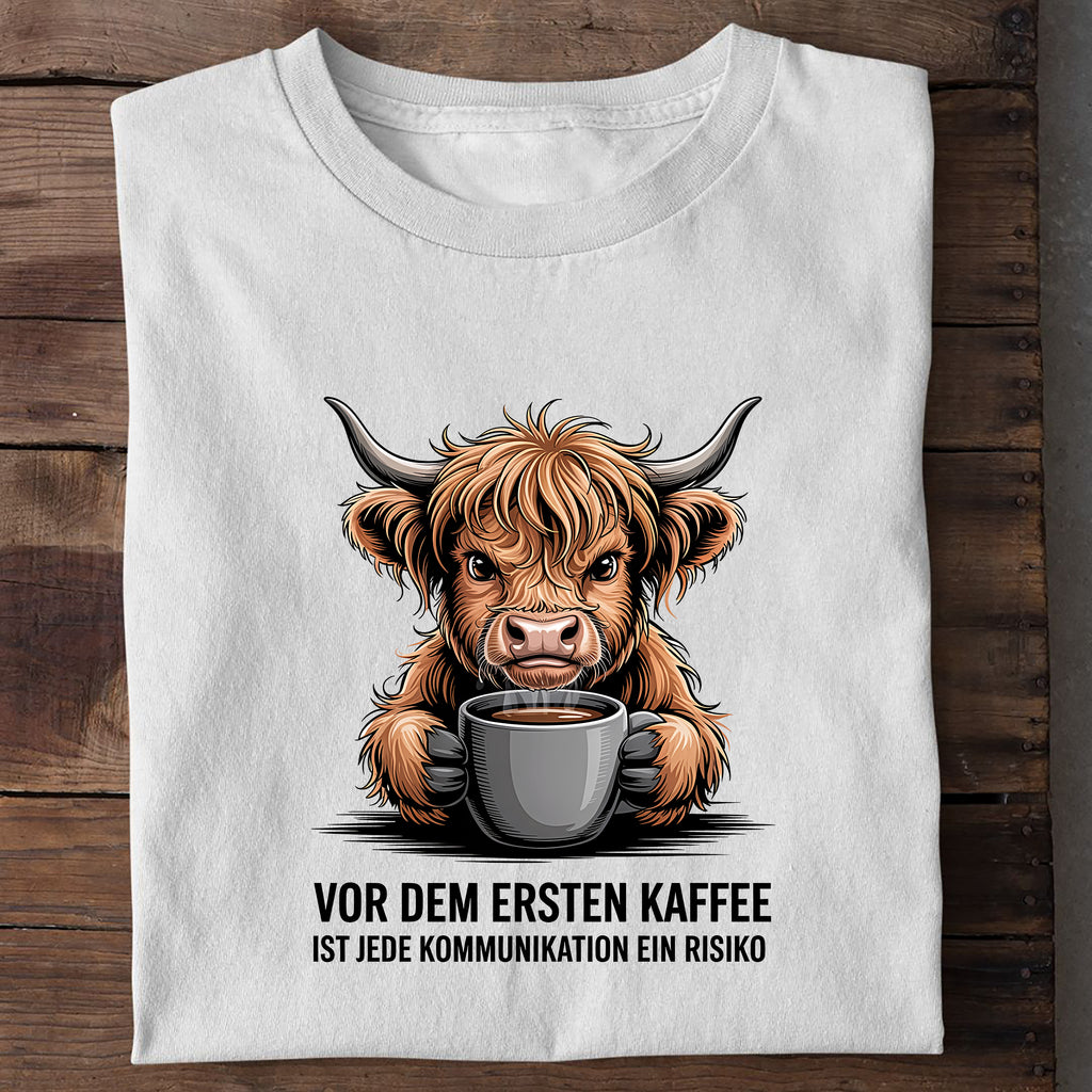 Bio T-Shirt Erster Kaffe, Detailansicht