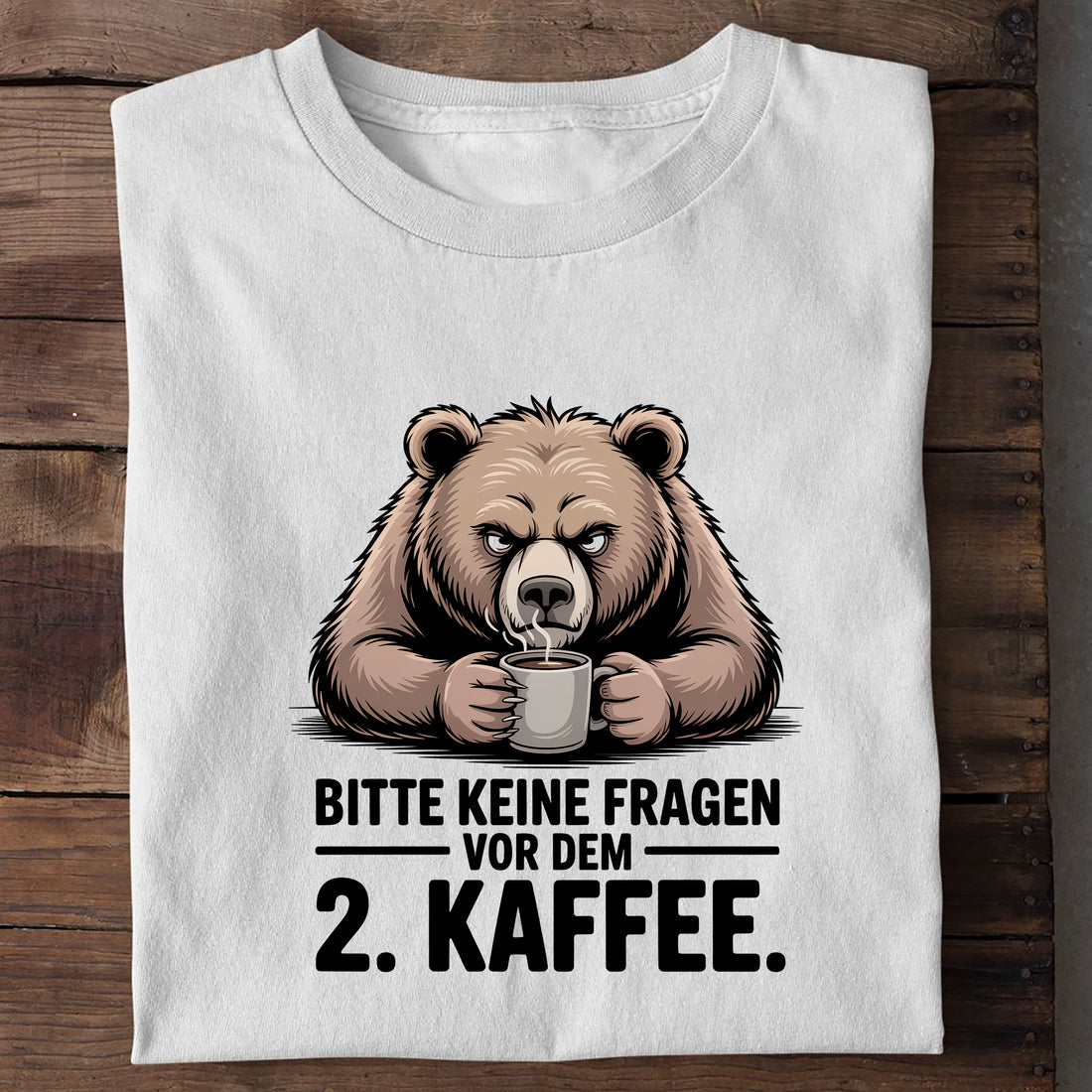 T-Shirt 2. Kaffee, Detailansicht