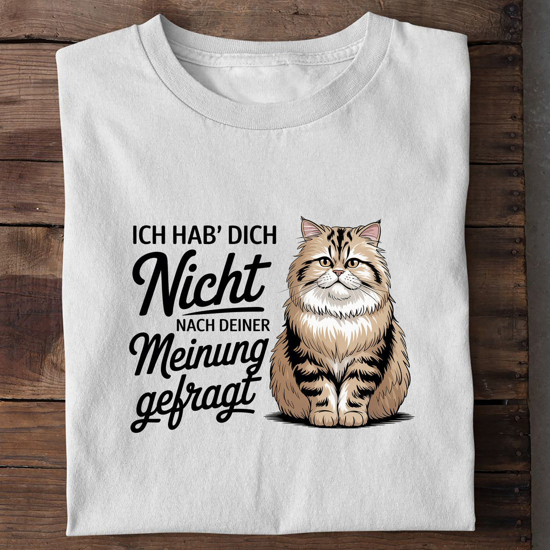 T-Shirt Deine Meinung, getragen