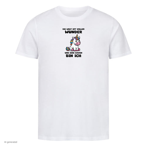 T-Shirt Die Welt ist voller Wunder, Motivansicht