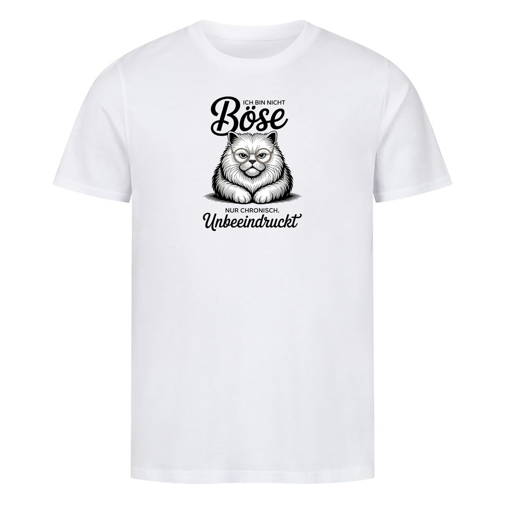 T-Shirt Unbeeindruckt Katze, Detailansicht