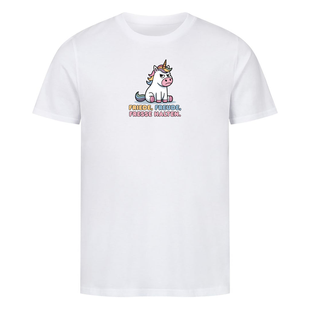Bio T-Shirt Friede Freude Fresse halten, Motivansicht