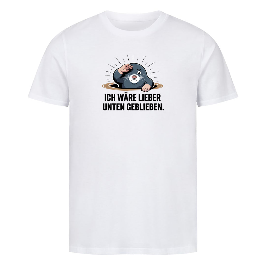 T-Shirt Lieber Unten geblieben, Motivansicht