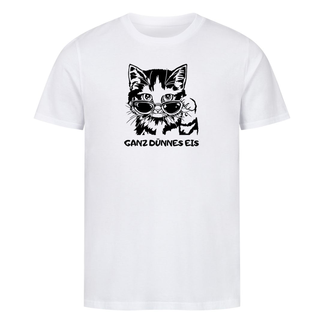 Dünnes Eis Katze T-Shirt