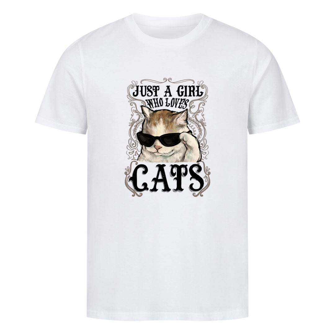 A Girl who loves Cats Vintage T-Shirt