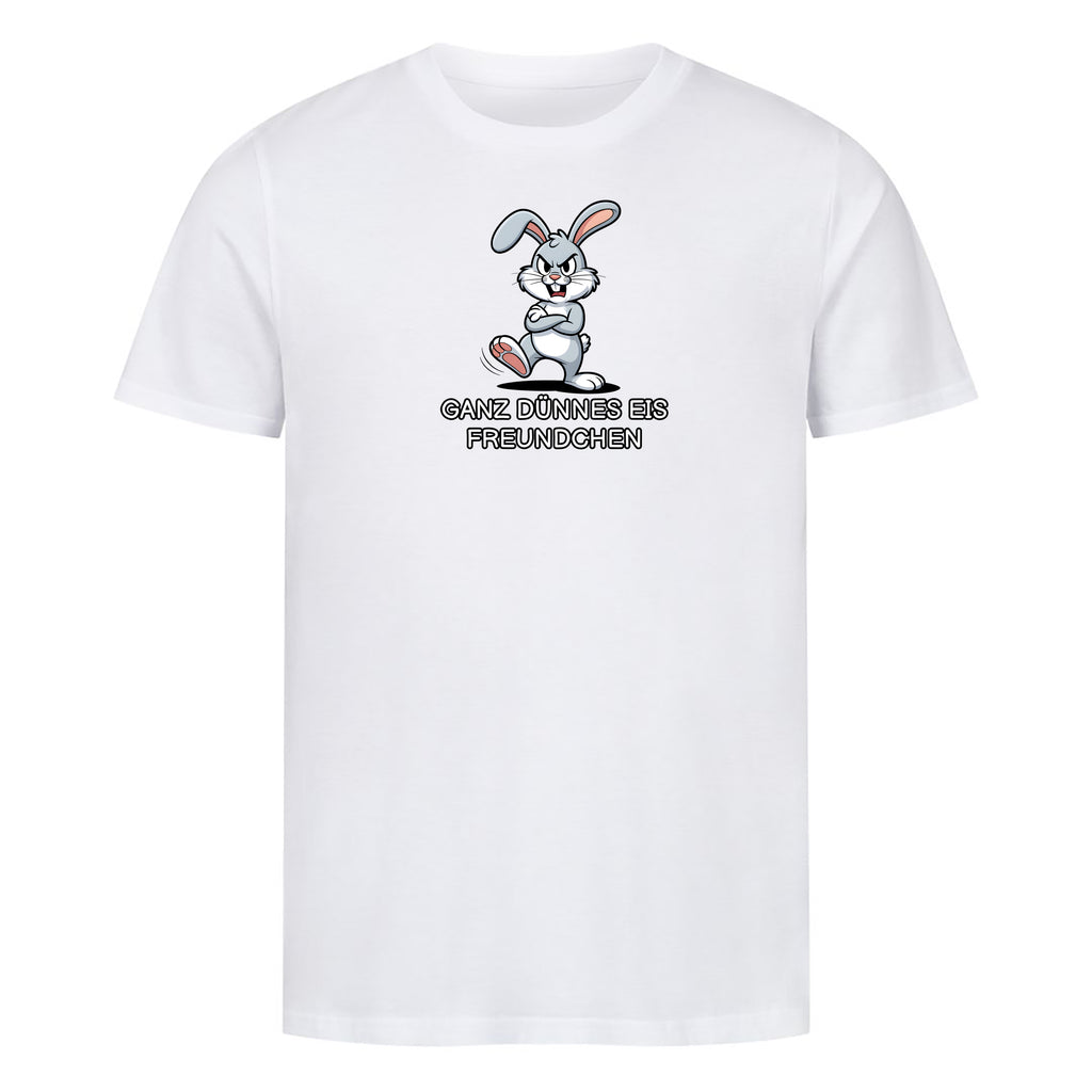 T-Shirt Ganz dünnes Eis Hase, Motivansicht