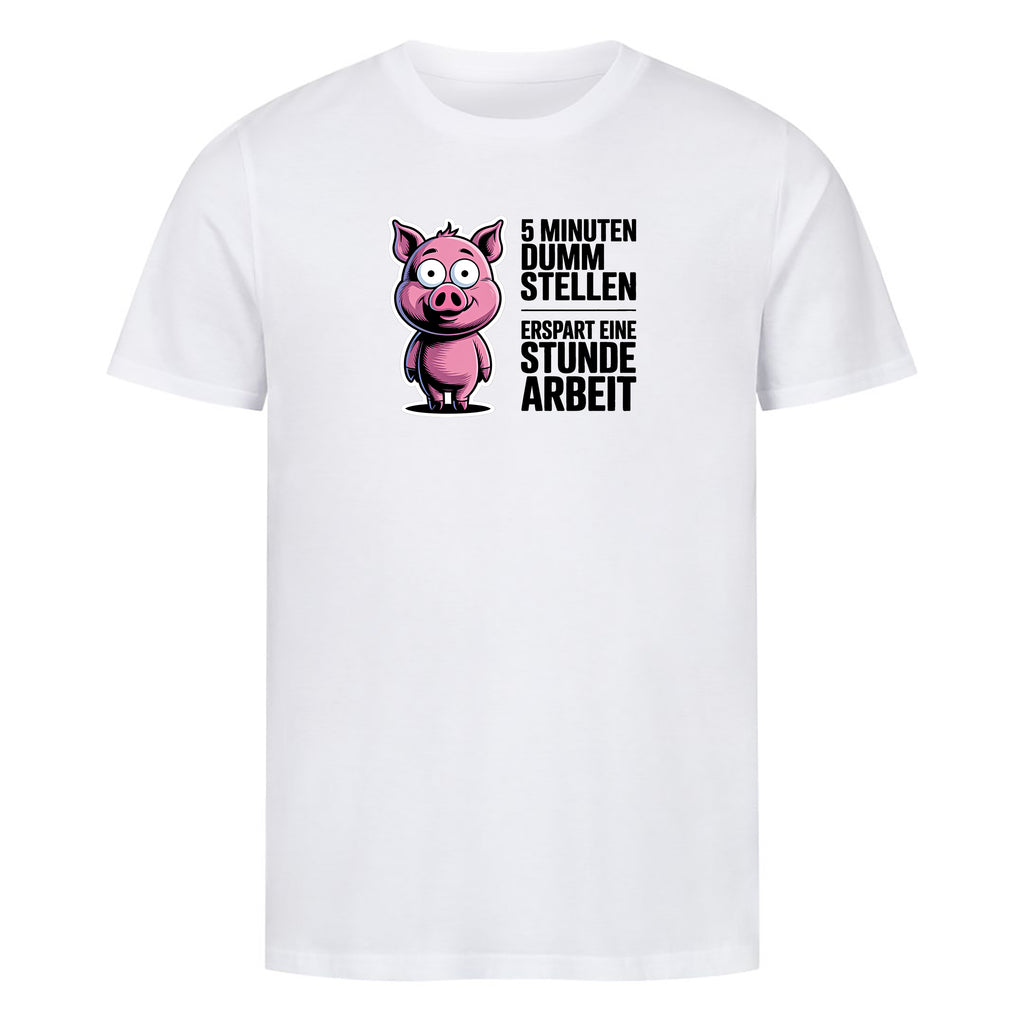 T-Shirt 5 min dumm stellen, Motivansicht