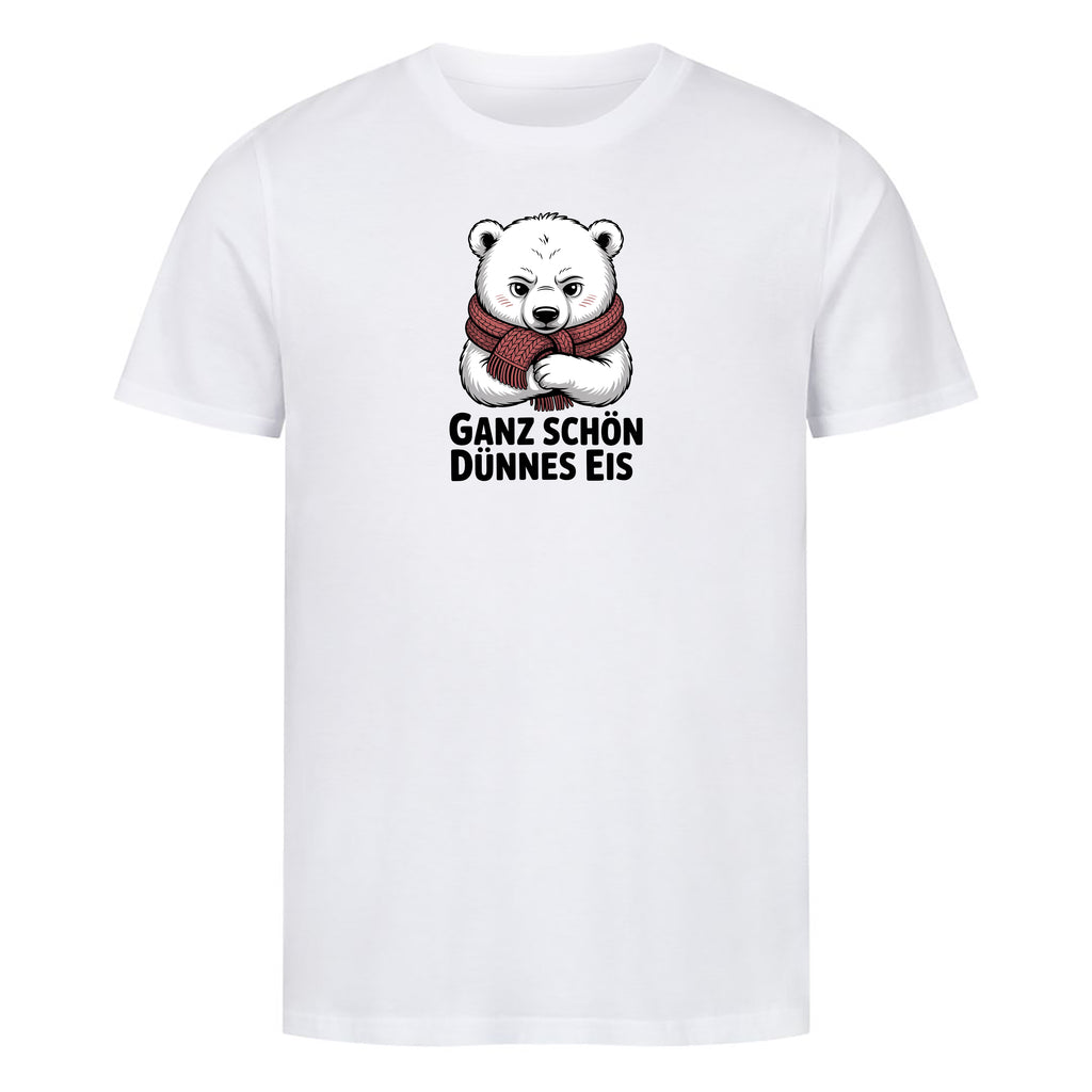 T-Shirt Dünnes Eis Eisbär, Motivansicht