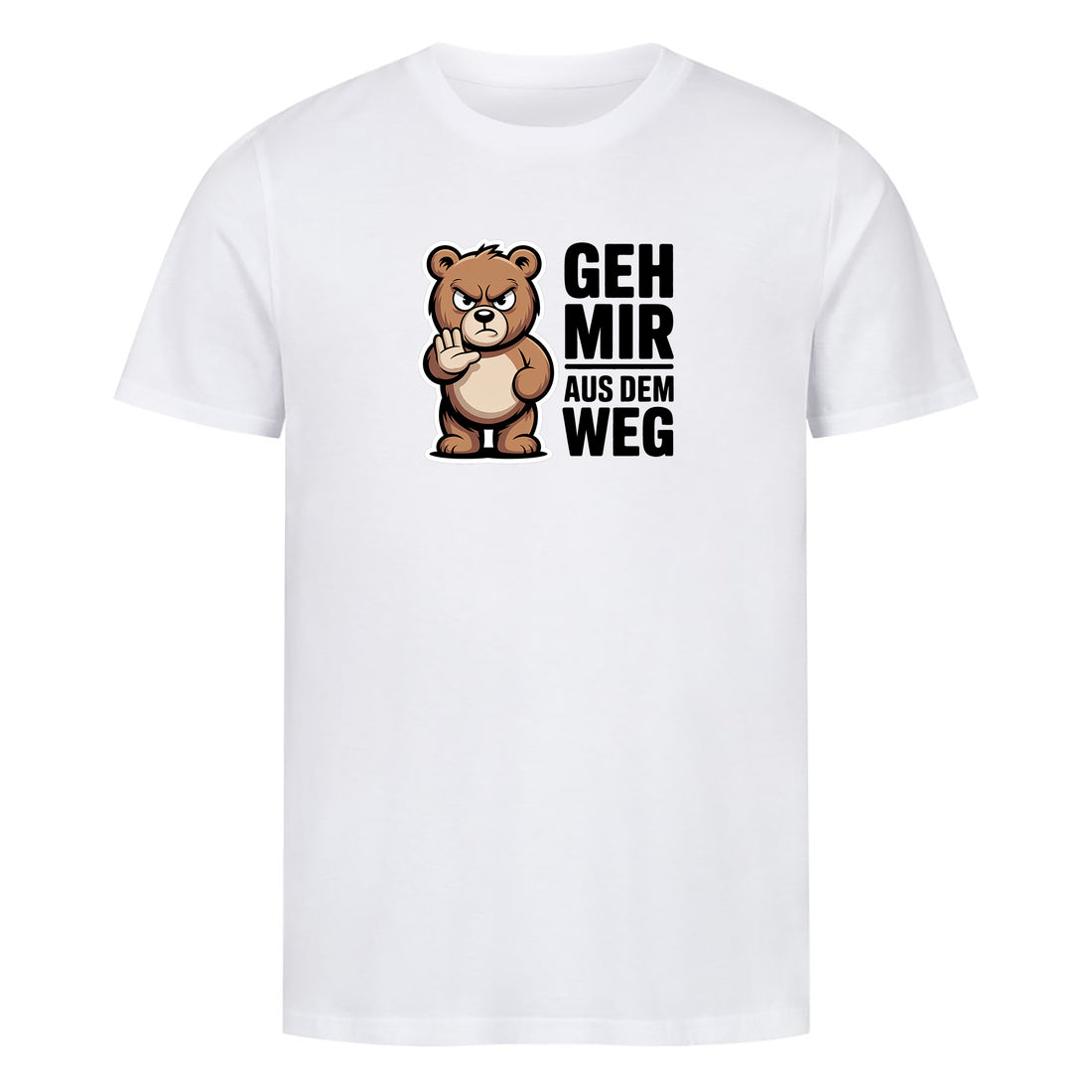 T-Shirt Geh mir aus dem Weg Bär, Motivansicht
