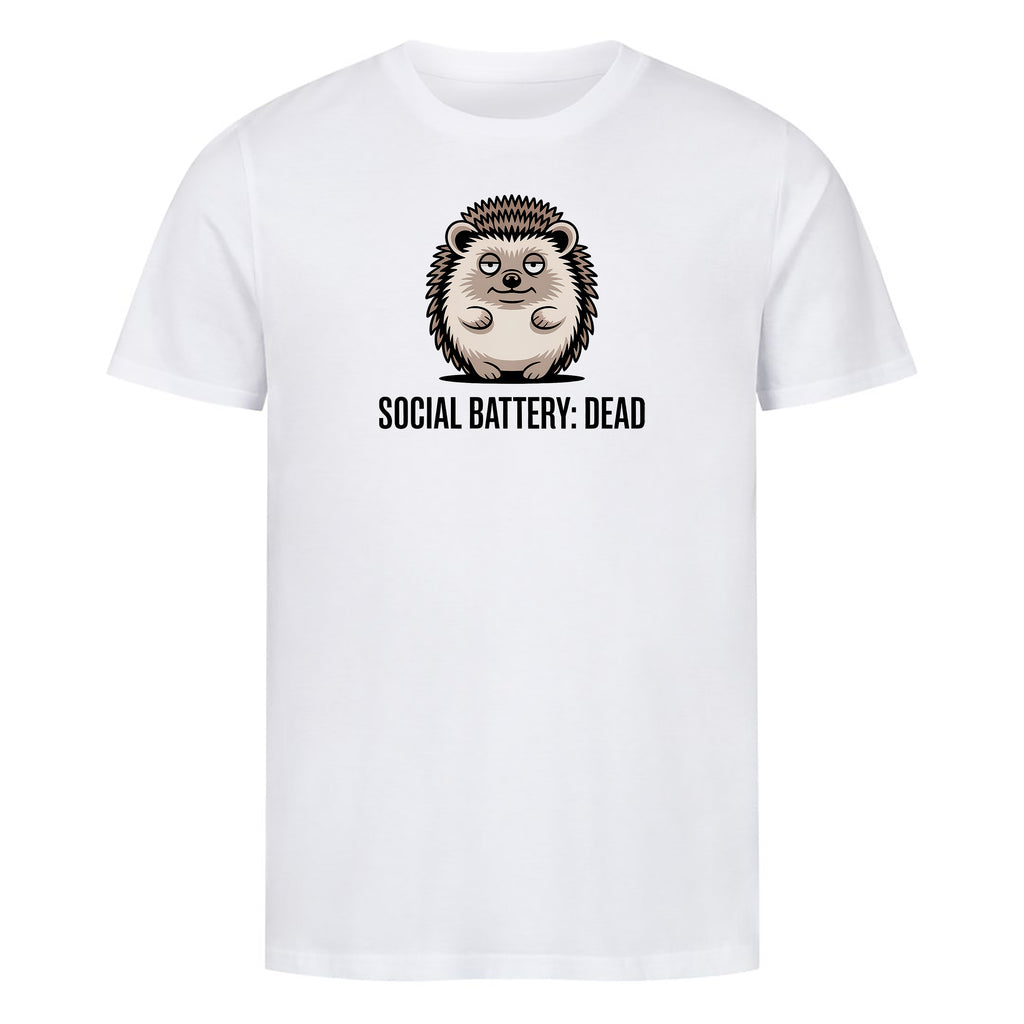 T-Shirt Social Battery, Detailansicht