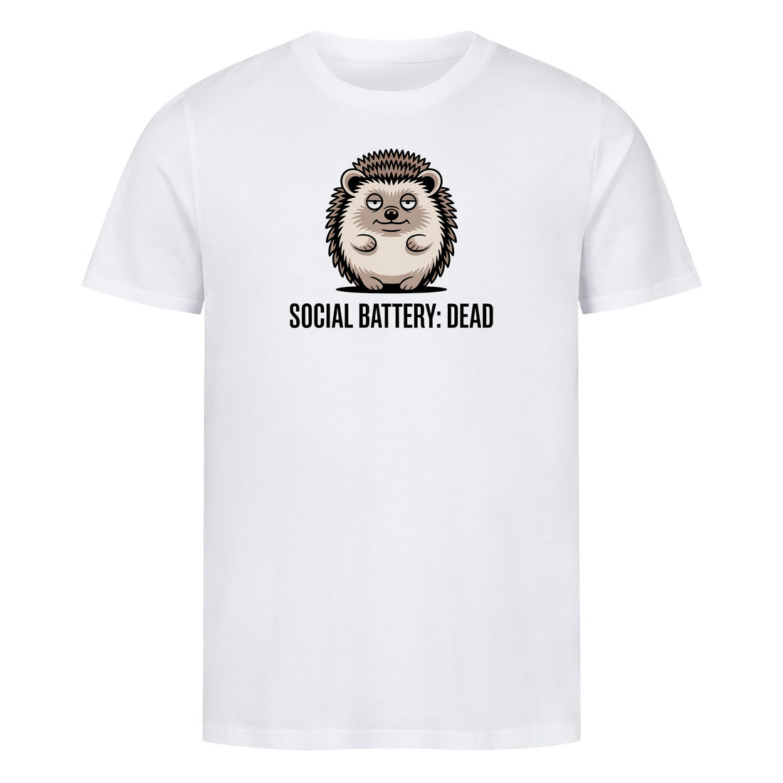 T-Shirt Social Battery, Detailansicht