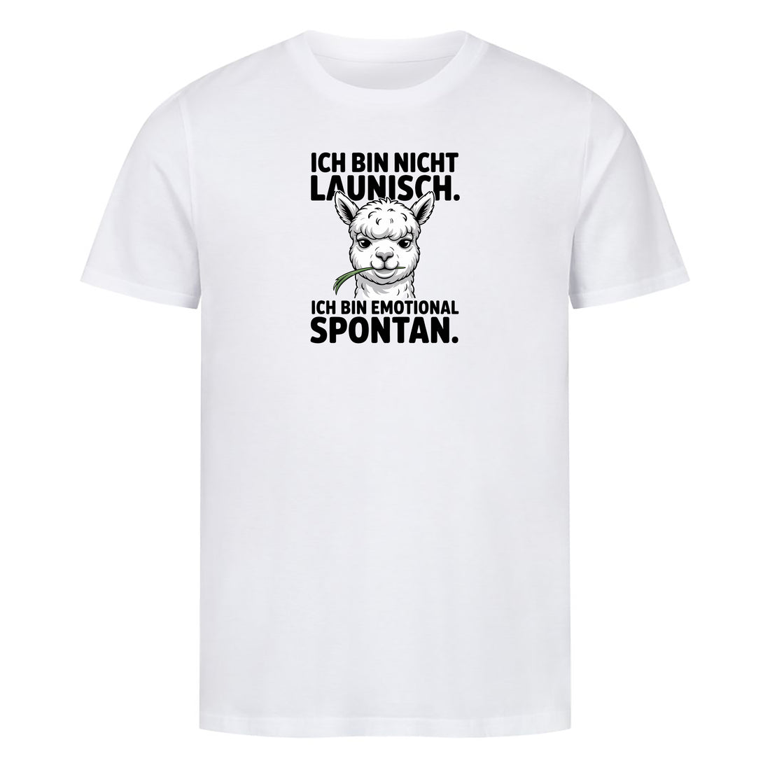 T-Shirt Ich Bin Nicht Launisch, Motivansicht