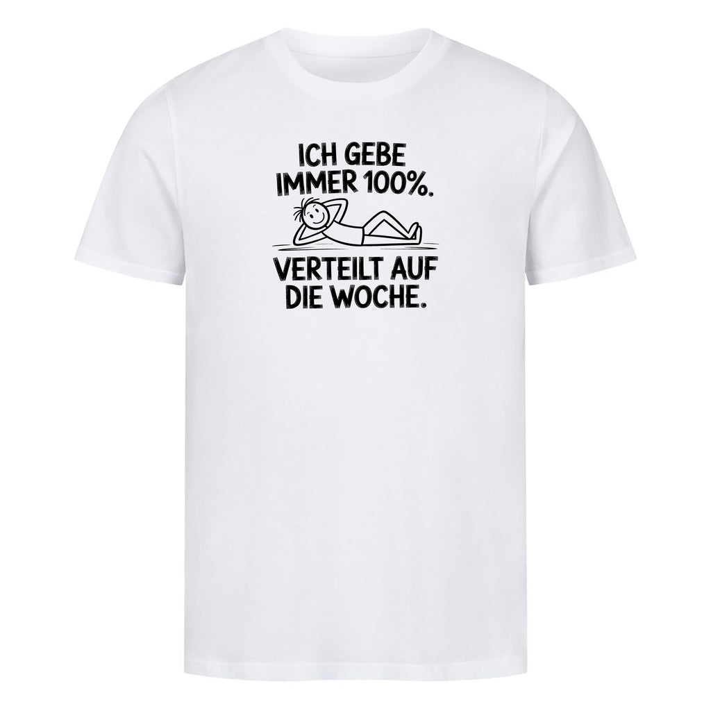 T-Shirt gebe 100 Prozent, Motivansicht