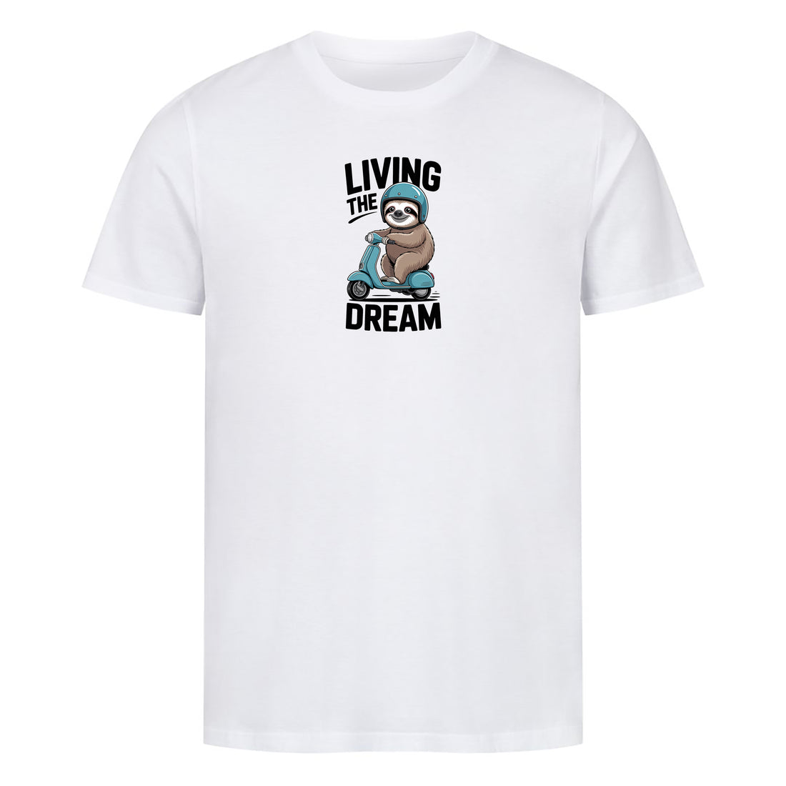 T-Shirt Living the dream, getragen
