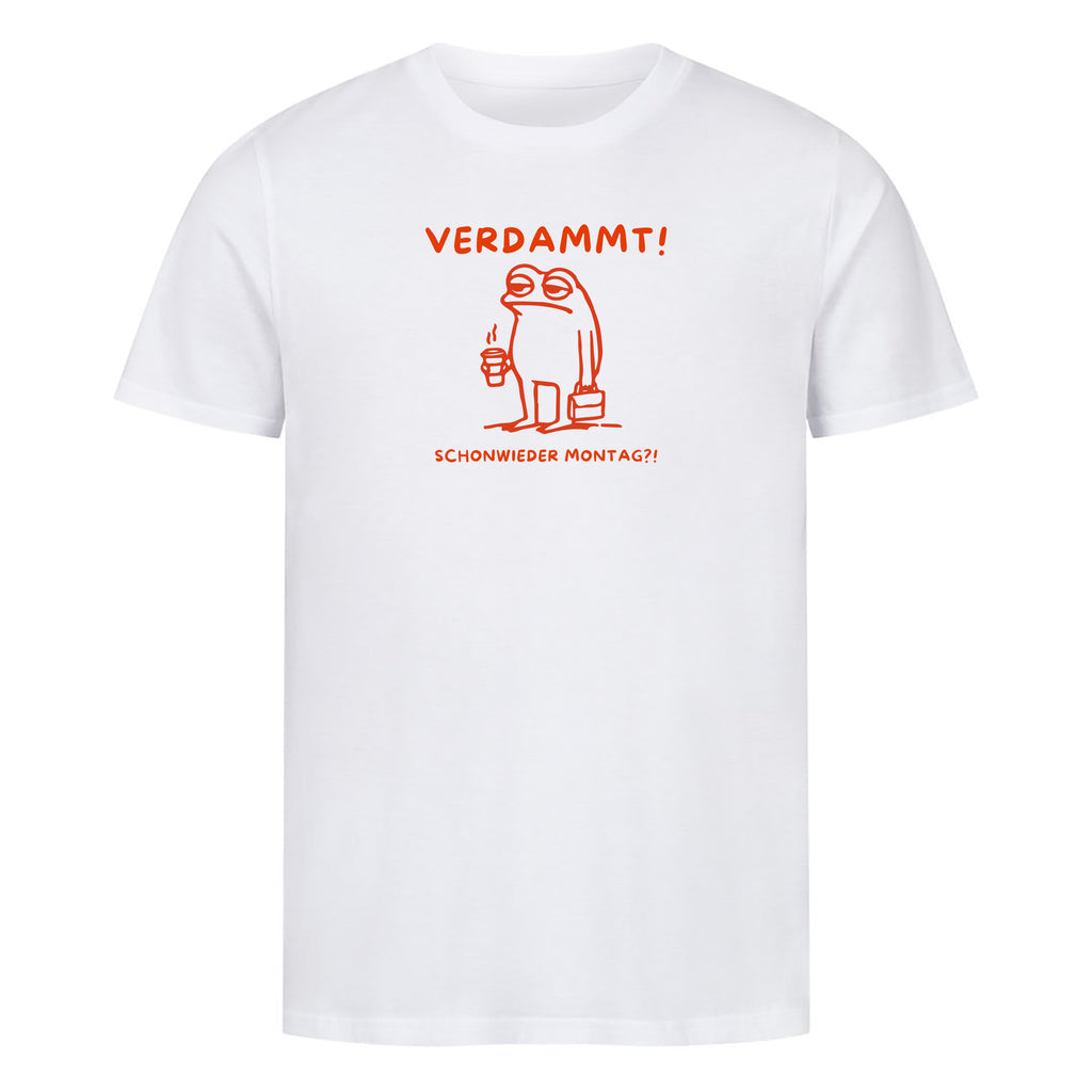 T-Shirt Verdammt Montag Frosch, getragen