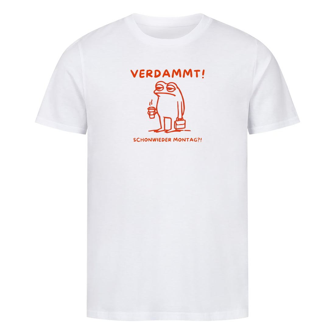 T-Shirt Verdammt Montag Frosch, getragen