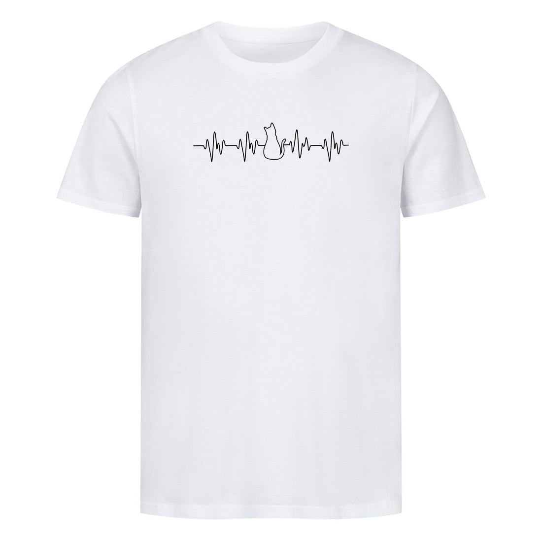 T-Shirt Katzen Herzschlag, Motivansicht