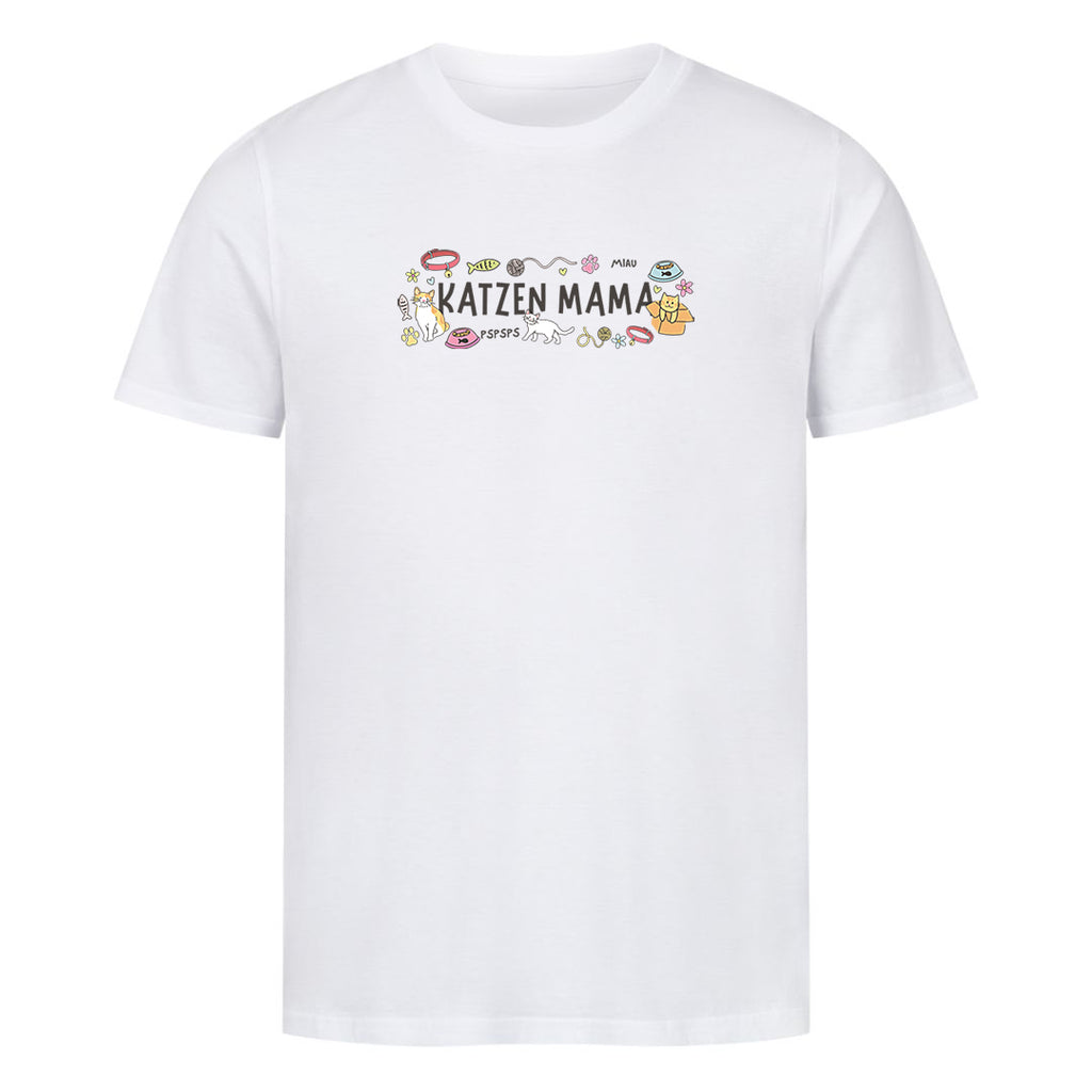 T-Shirt Katzen Mama Chaotisch, getragen