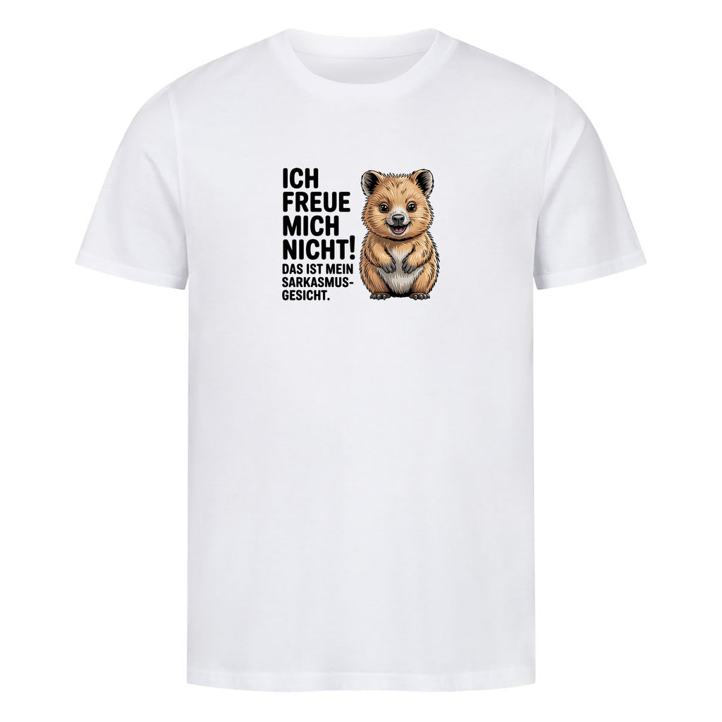 T-Shirt Sarkasmus Gesicht, Motivansicht